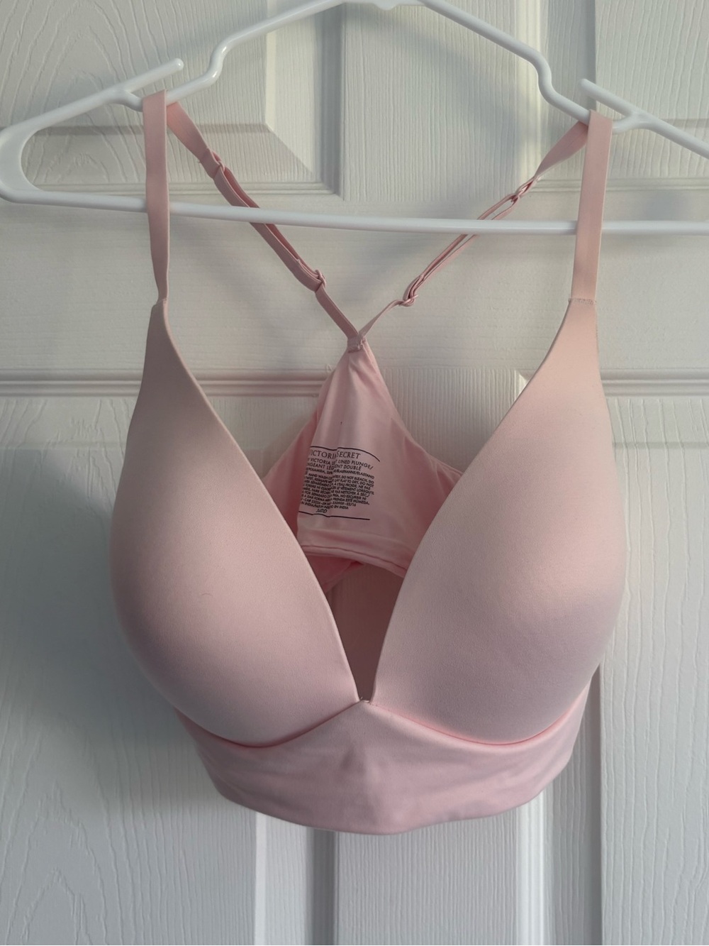 Victoria's Secret Pale Pink Padded Longline Racerback Bralette